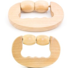 Hand wood  massage for exerciser isolated on white