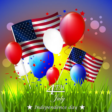 Independence day, vector background