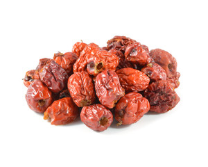 Red jujube isolated on white background