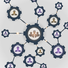 Business team connection, abstract background