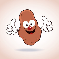potato mascot cartoon character