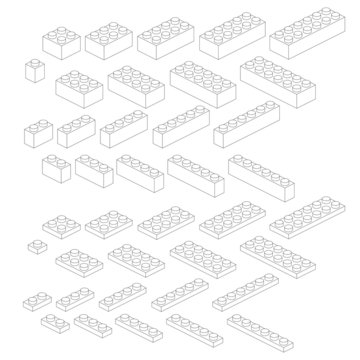 Set de 40 briques briques - jeu de construction