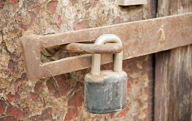 Old door and lock