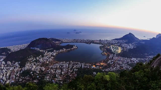Rio Cityscape Time Lapse Dusk Zoom