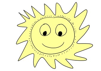 hand drawn sun