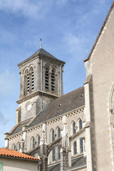 Eglise néogothique Saint Martin à Mouzillon en Loire Atlantique 