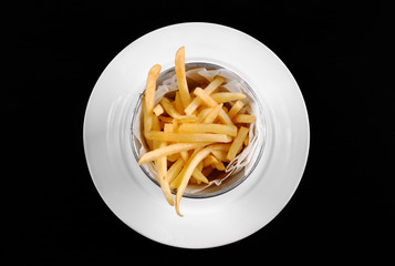 Delicious french fries closeup