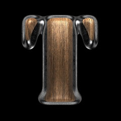 metal and wood figure