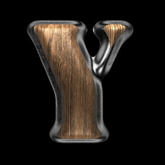 metal and wood figure