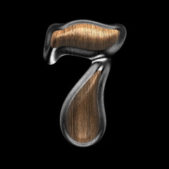 metal and wood figure