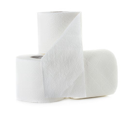 toilet paper isolated on white background