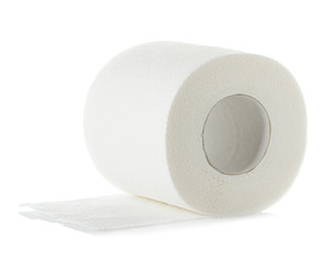 toilet paper isolated on white background