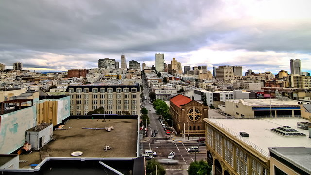 San Francisco Cityscape Time Lapse Effect
