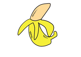 doodle style banana