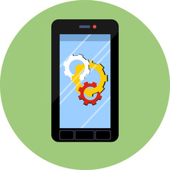 Vector Smart phone and Gear Icon
