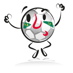 soccer, fan, football, brazi, winner, character, hand drawing