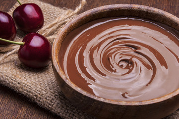 Bowl of chocolate cream