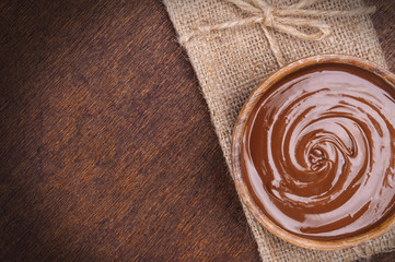 Bowl of chocolate cream