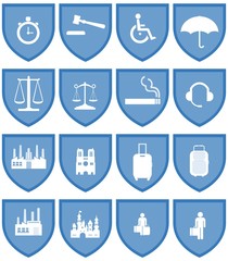 Symboles dans 16 blasons