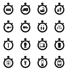 Symboles dans 16 chronomètres