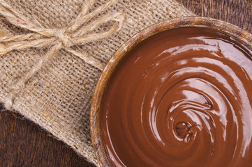 Bowl of chocolate cream
