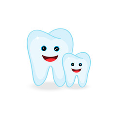 Smiling teeth, vector illustration