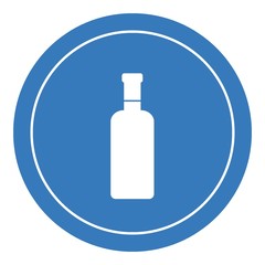 Bouteille de vin dans un panneau