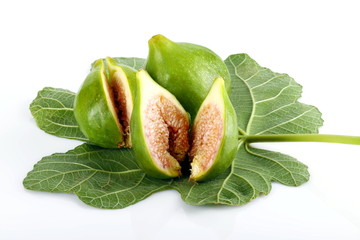 Foglia di fico con fichi fioroni
