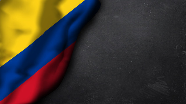 kolumbianische Flagge auf Schiefertafel