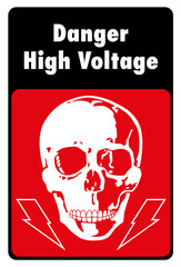 Plate danger of high voltage
