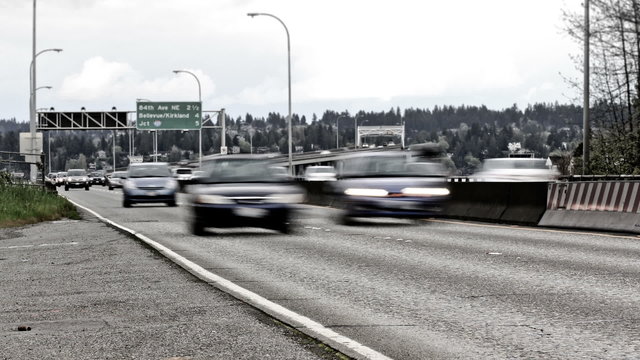 Seattle Highway 520 Traffic Time Lapse