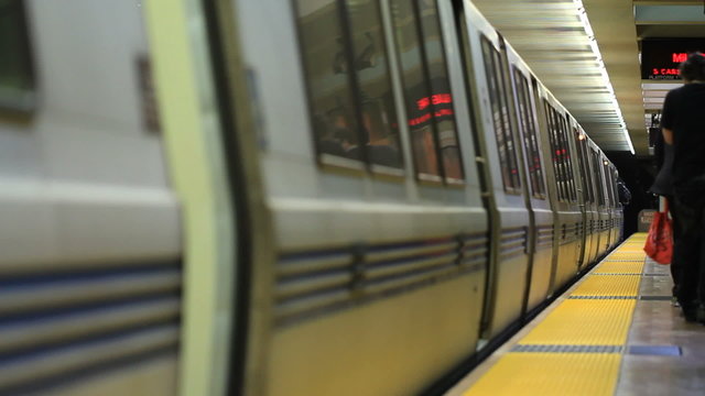 SF Subway Train Departing