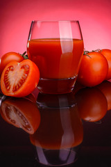 Glass of tomato juice