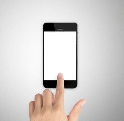 Modern mobile phone in hand