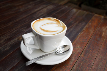 Cup of latte coffee