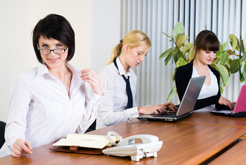 Meeting of young business ladies