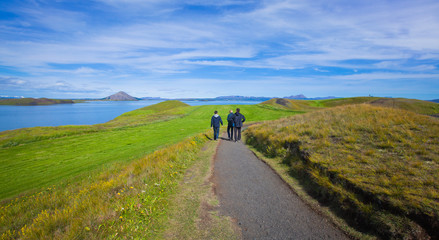 Obraz premium beautiful vibrant summer landscape of famous place tourist icela