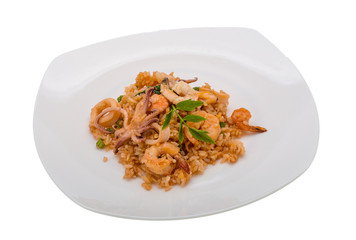 Rice with seafood