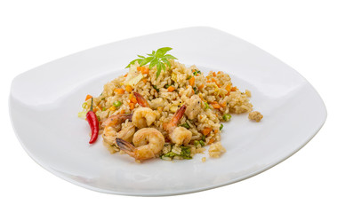 Fried rice with shrimps