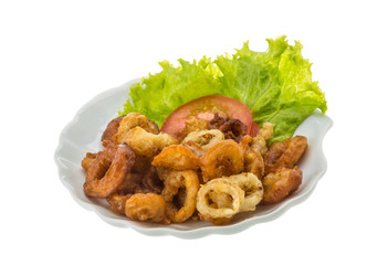 Fried squid rings