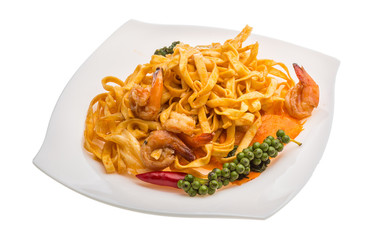 Fried noodles with shrimps
