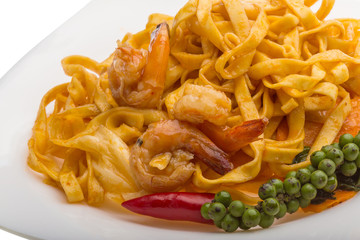 Fried noodles with shrimps