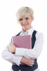 Beautiful businesswoman with laptop