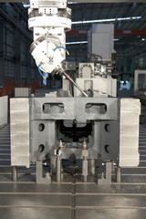 Metal drill. Metal industrial machines and tools