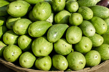 fresh green vegetable in asia market