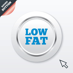 Low fat sign icon. Salt, sugar food symbol.