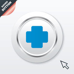 Medical cross sign icon. Diagnostics symbol.