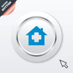 Medical hospital sign icon. Home medicine symbol