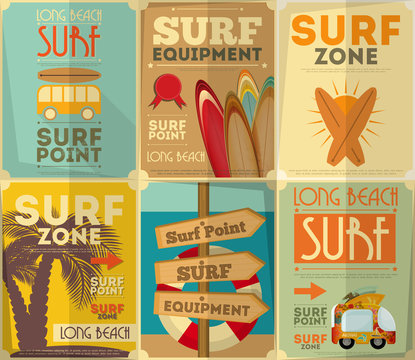 surfing posters collection
