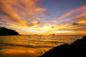 Beach sunset island
